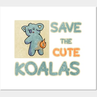 Unique Vintage Save the Cute Koala Posters and Art